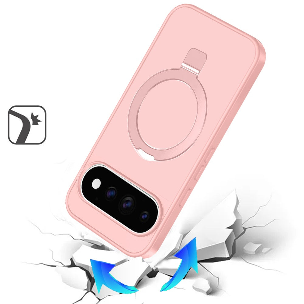 Magnetic Ring Stand Full Rotation Matte Shockproof Grip Anti Slip Durable Camera Protection Hybrid