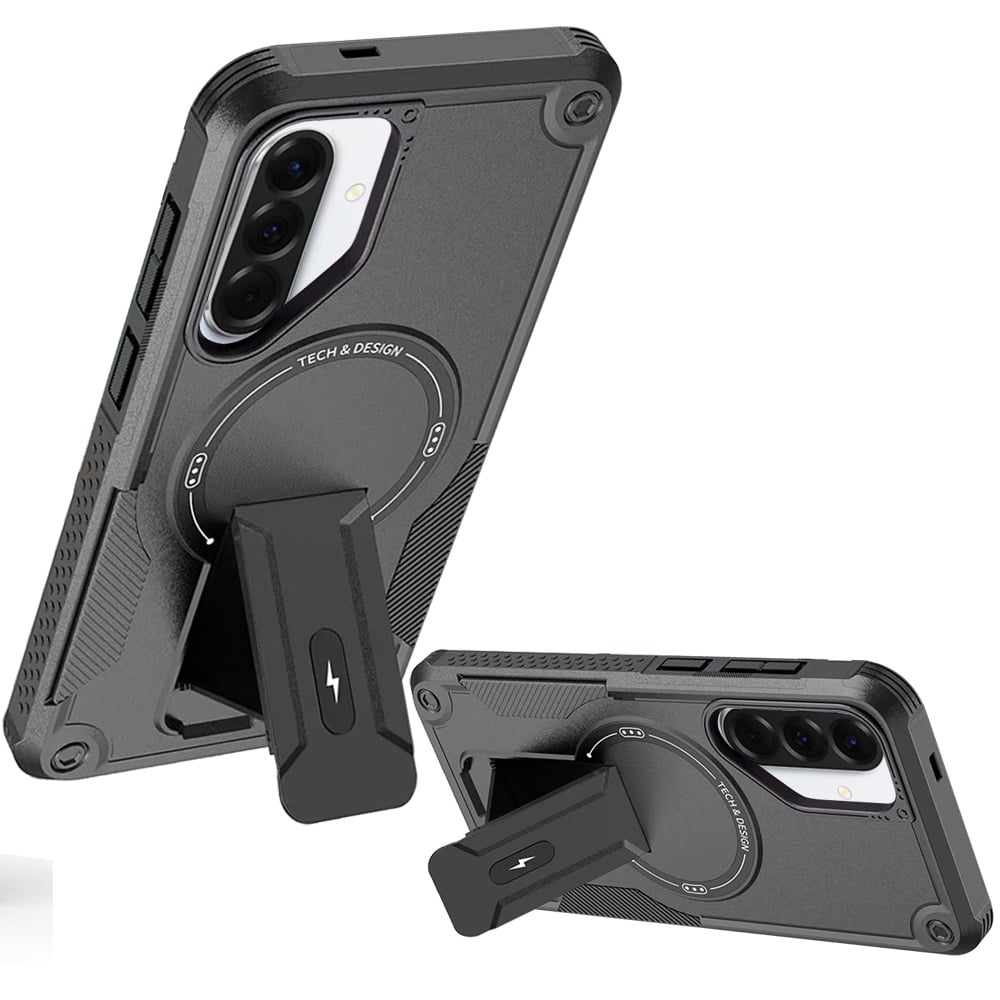 Phone Case for Samsung Galaxy A27 Magnetic Kickstand Rugged Shockproof Armor Grip Anti Slip Heavy Duty Protective Matte Stand Hybrid Cover