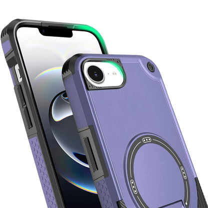 Phone Case for Apple iPhone 17E /16E/SE4 Magnetic Kickstand Rugged Shockproof Armor Grip Anti Slip Heavy Duty Protective Matte Stand Hybrid Cover Purple