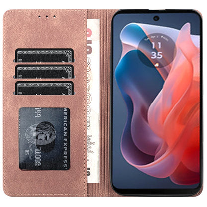 For Apple iPhone 16 Plus (6.7") Premium Wallet PU Vegan Leather ID Credit Card Slot Money Holder with Magnetic Closure Pouch Flip Case Cover Rose Gold