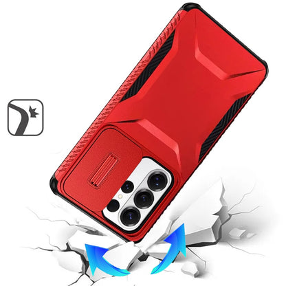 For Samsung Galaxy S26 Ultra Slim Fit Shockproof Hybrid with Slide Camera Window Covering, Rugged Tpu Silicone Hard PC Bumper Case Cover