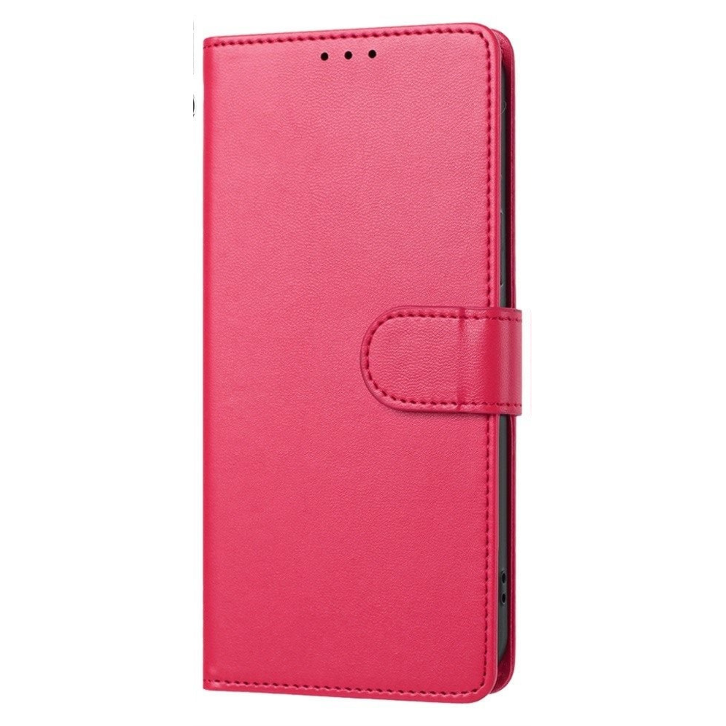 Phone Case for Google Pixel 10 /10 Pro Leather Wallet Folio Credit Card Holder with Magnetic Closure Wrist Strap Classic Flip Design Storage Slots Cover Pink