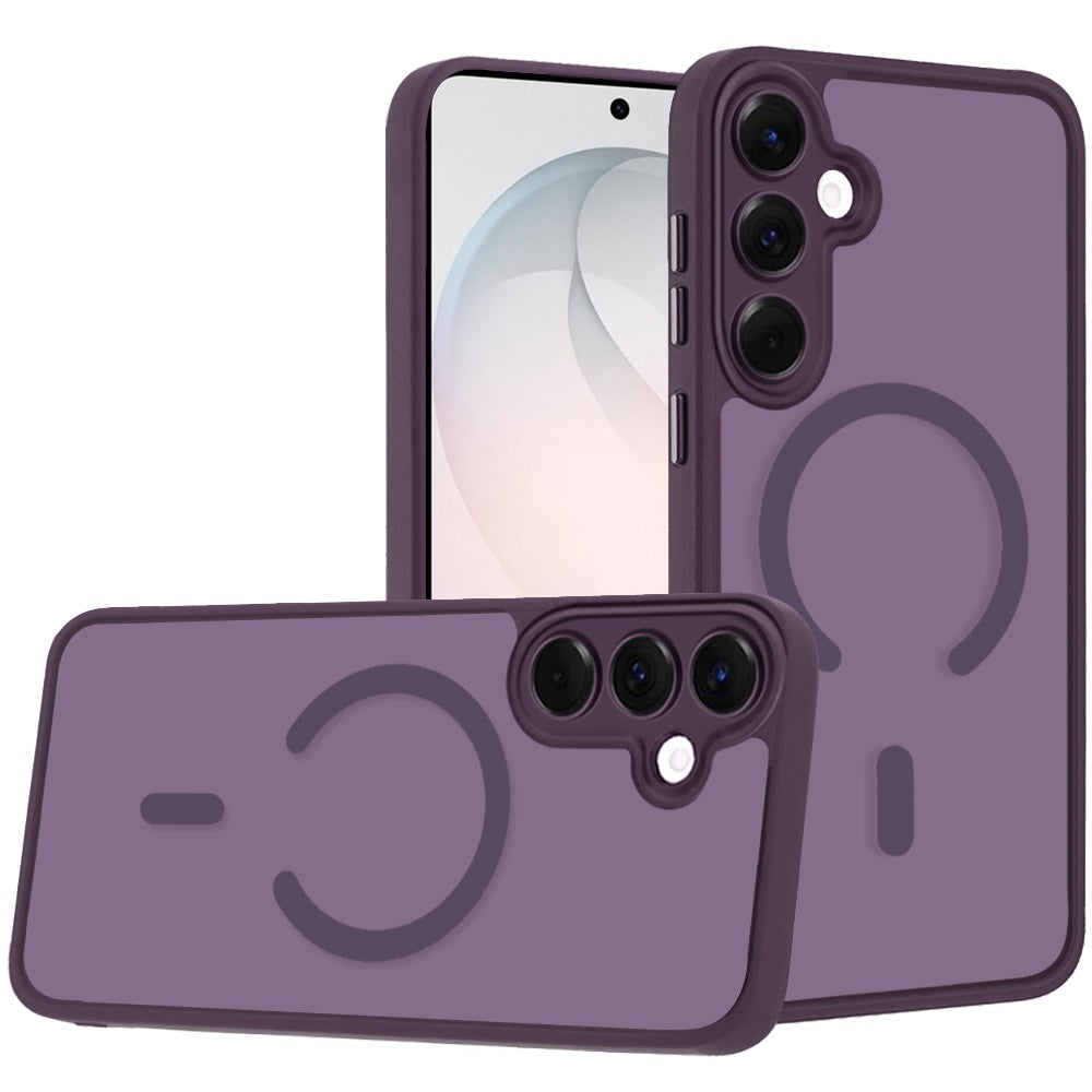 Phone Case for Samsung Galaxy S26 FE /Fan Edition Matte Frosted Magnetic Back Hybrid Hard PC Soft TPU Camera Protection Slim Shock Absorbing Anti Fingerprint Cover