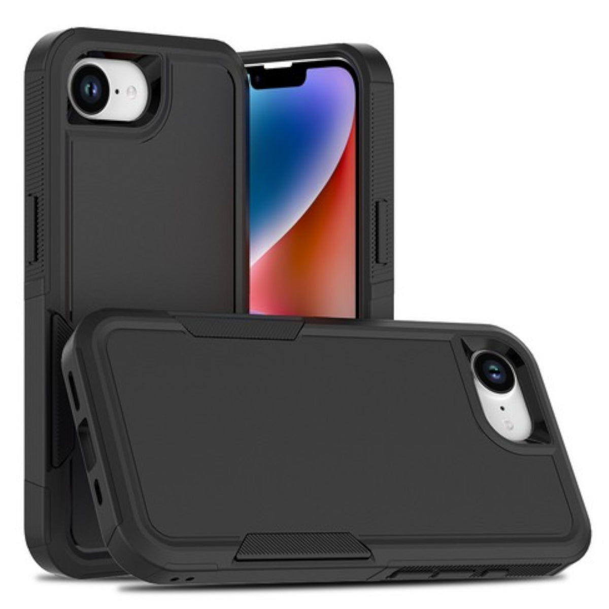 For Samsung Galaxy S26 Rugged Heavy-Duty Dual Layer Military-Grade, Rubber TPU Defender, Hybrid Shockproof Case Cover Black