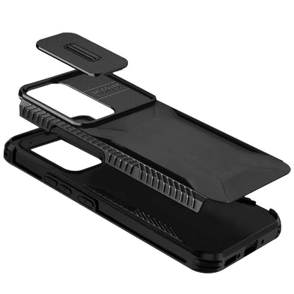 For Samsung Galaxy S26 Ultra Slim Fit Shockproof Hybrid with Slide Camera Window Covering, Rugged Tpu Silicone Hard PC Bumper Case Cover