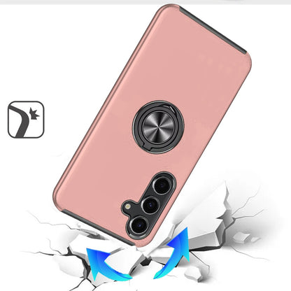 For Samsung Galaxy S25 /S24 Hybrid 360 Degree Rotatable Metal Invisible Ring Stand Holder Slim Fit Magnetic Car Mount Shockproof Case Cover
