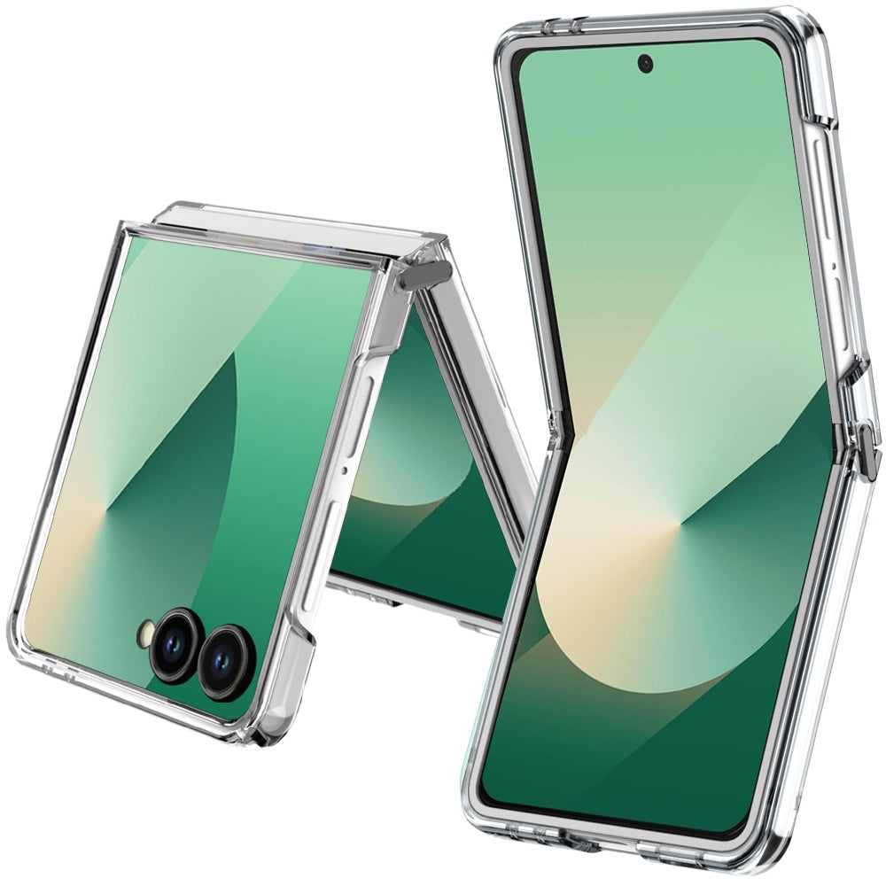 For Samsung Galaxy Z Flip 7 Transparent Hybrid Shockproof Hard PC Slim Durable TPU Bumper Protection Case Cover