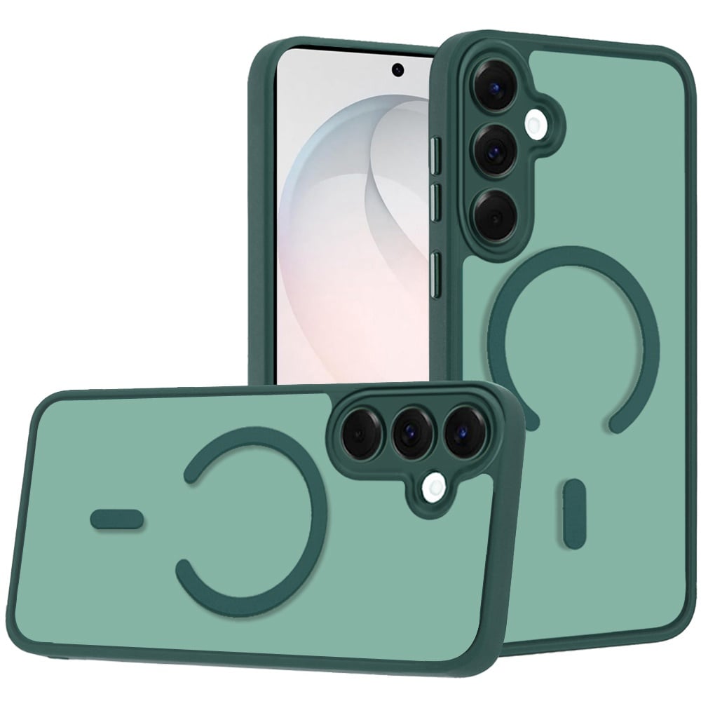 Phone Case for Samsung Galaxy S26 FE /Fan Edition Matte Frosted Magnetic Back Hybrid Hard PC Soft TPU Camera Protection Slim Shock Absorbing Anti Fingerprint Cover