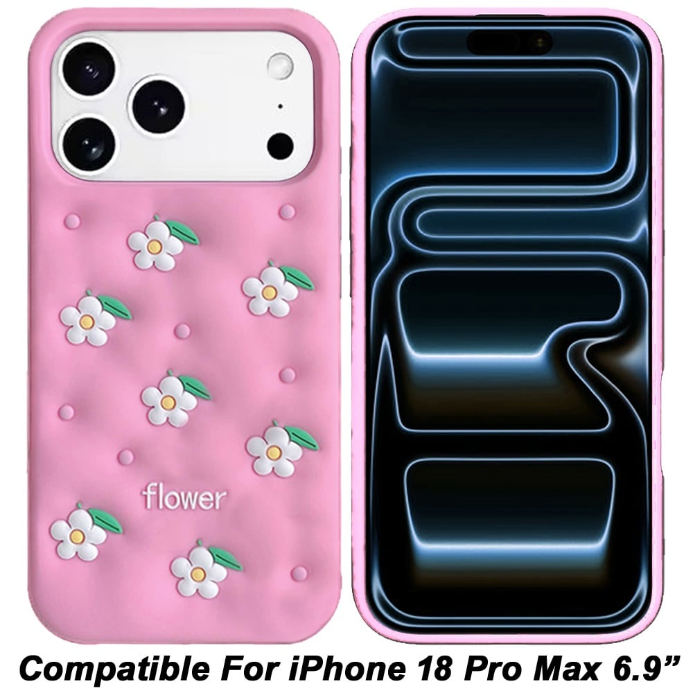 Phone Case for Apple iPhone 18 Pro Max/ iPhone 17 Pro Max Fashionable Silicone Textured Decorative Design Pattern Protective Rubber TPU Hybrid Protection Cover
