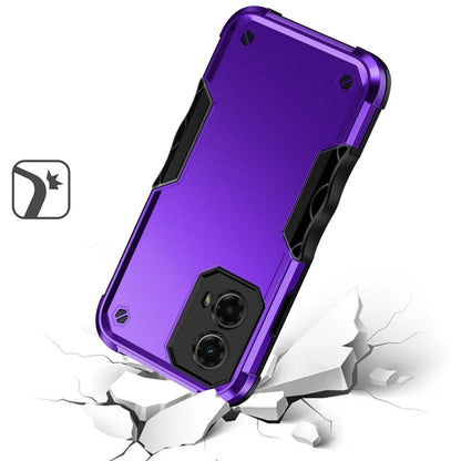For Motorola Moto G 5G 2024 Slim Fit Back Hybrid Lightweight Shockproof 2-in-1 Hybrid Hard PC Bumper Frame Armor Protection Case Cover
