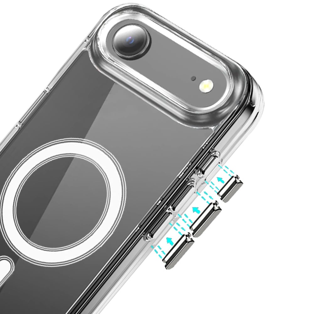 For Apple iPhone 17 Air (6.6") Clear Magnetic Case with Built-in Magnets Compatible with MagSafe Slim Soft TPU Bumper Case Cover Clear