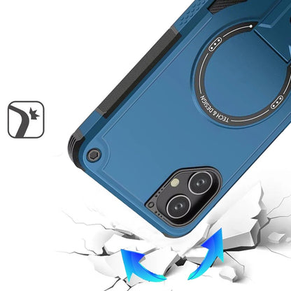 Phone Case for Samsung Galaxy A08 4G, A07 5G, A07 4G Magnetic Kickstand Rugged Shockproof Armor Grip Anti Slip Heavy Duty Protective Matte Stand Hybrid Cover