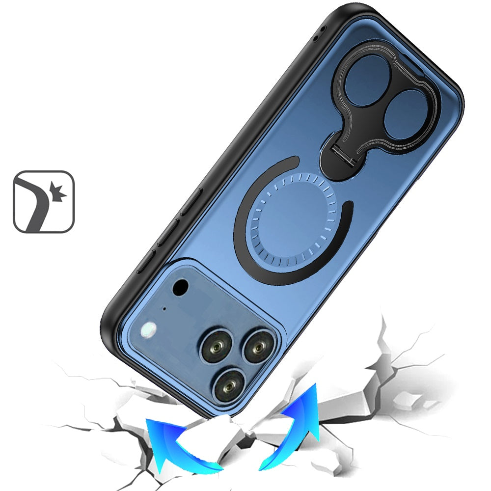 Phone Case for Apple iPhone 18 Pro Magnetic 2 Ring Stand Car Mount Friendly Shockproof Rugged Grip Armor Dual Ring Kickstand Heavy Duty Hybrid Cover