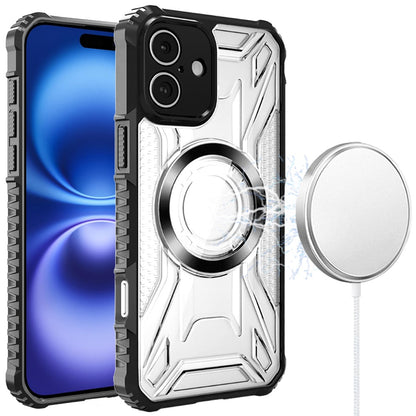 Clear Rugged Hybrid TPU Magnetic Back Reinforced Frame Bumper Shock Absorbing Slim Fit