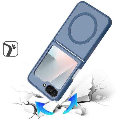 For Samsung Galaxy Z Flip 7 FE / Z Flip 6 MagSafe Compatible Case Hybrid Soft TPU Bumper Hard Translucent Matte Back Slim Shockproof Case Cover