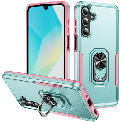 For Motorola Moto G 5G 2025 Hybrid Rugged Tough 2in1 Drop-Proof Protection Military Grade Armor with Metal Ring Stand Case Cover