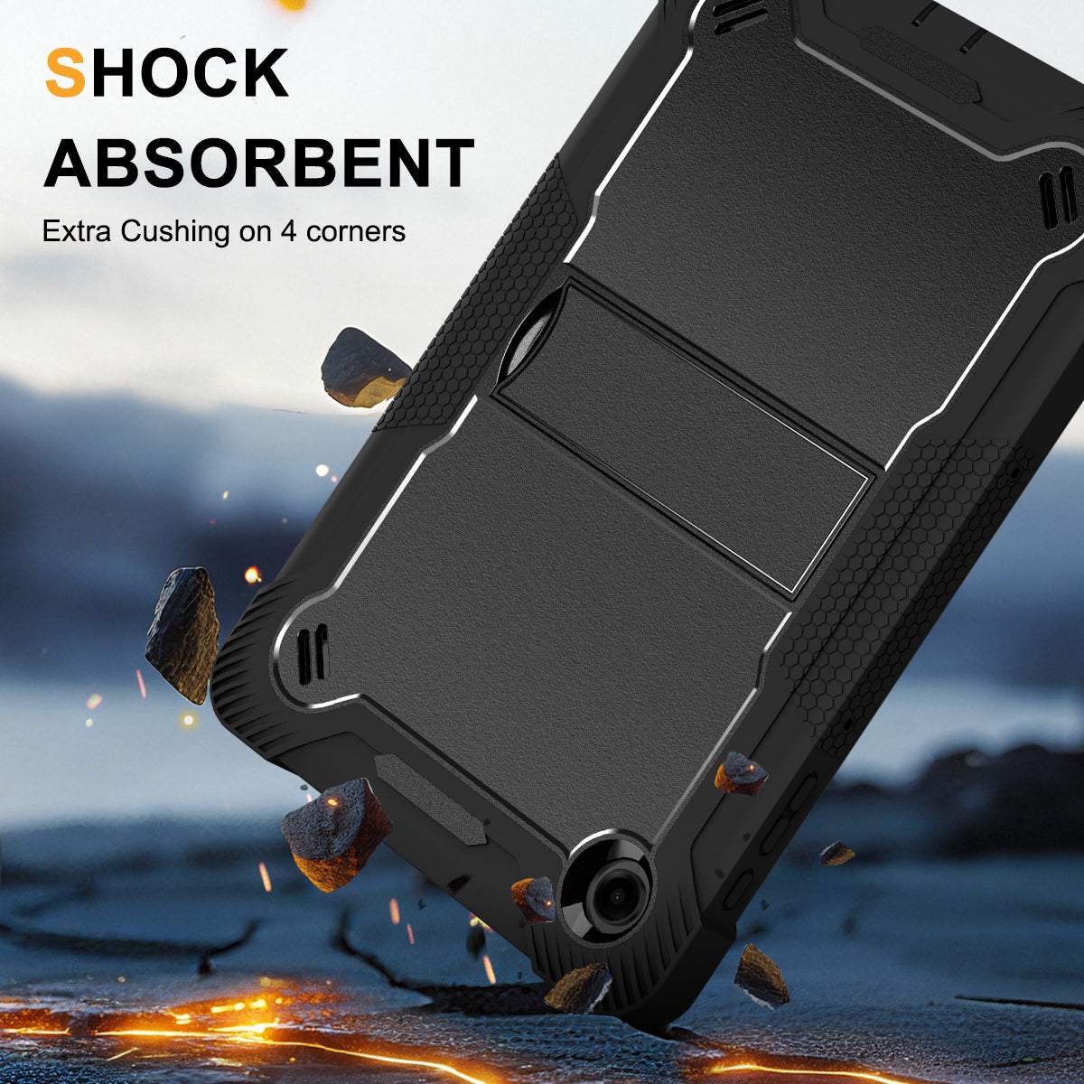 Tablet Case for T-Mobile Revvl TAB 2 5G Shockproof Hybrid Built in Kickstand Dual Layer Rugged Heavy Duty Armor Anti Slip Impact Resistant Durable Grip Cover