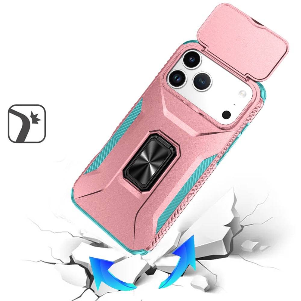 Magnetic Ring Stand Camera Protection Shockproof Heavy Duty Kickstand Rugged Grip Anti Scratch Hybrid