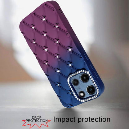 Phone Case for Motorola Moto G 5G 2026 / 2025 Floral Glitter Shimmer Bling Hybrid Shockproof Anti Slip Thick TPU Protective Stylish Design Cover