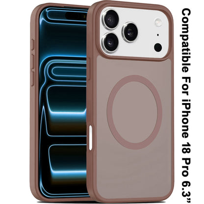 Phone Case for Apple iPhone 18 Pro Magnetic Matte Hybrid Shockproof Smooth Grip Durable Camera Protection Anti-Slip Soft Touch TPU Armor Cover