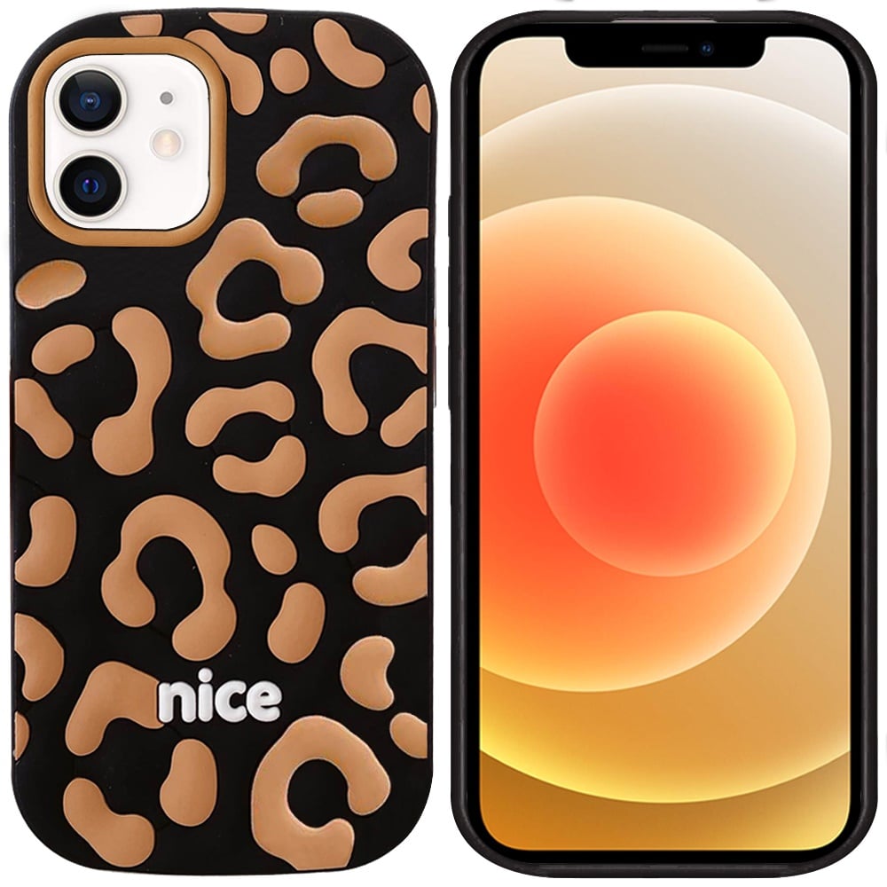 Phone Case for Apple iPhone 12 /12 Pro Fashionable Silicone Textured Decorative Design Pattern Protective Rubber TPU Hybrid Protection Cover
