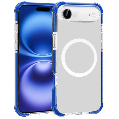 For Apple iPhone 17 Air (6.6") Magnetic Acrylic Case Transparent Back, Rugged Colorful Frame, Shockproof Hybrid, MagSafe Compatible Case Cover