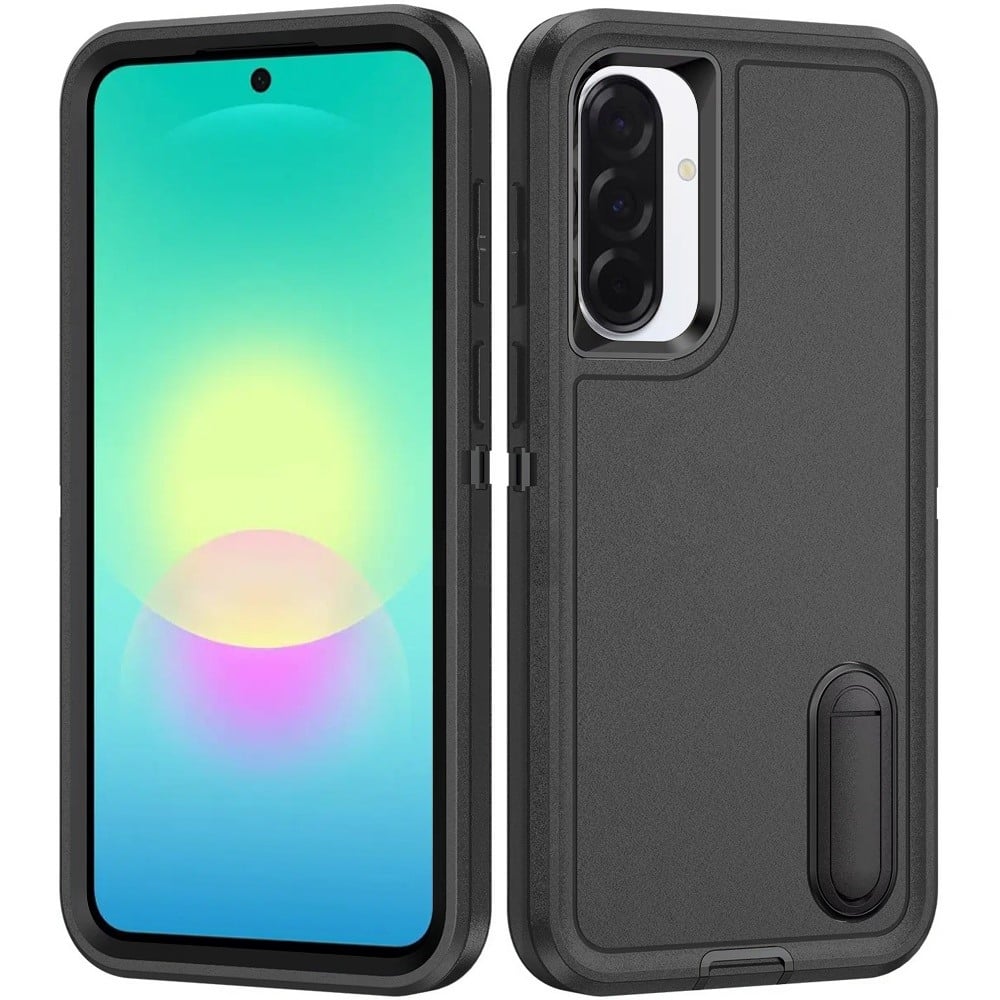 Phone Case for Samsung Galaxy A27 3in1 Tough Rugged Kickstand Shockproof Armor Grip Heavy Duty Drop Resistant Protective Hybrid Cover