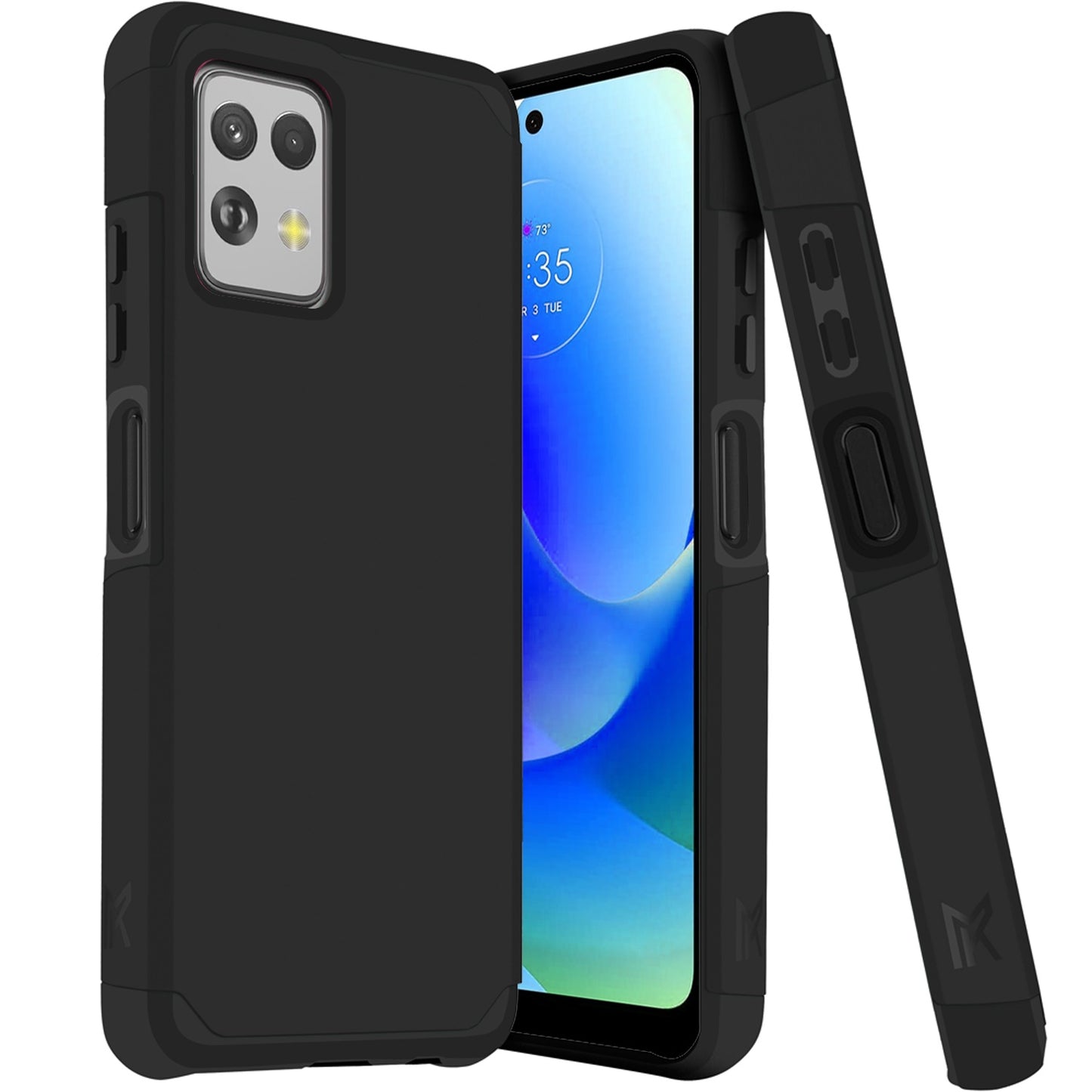 For Motorola Moto G Power 5G 2023 Fashion Graphic Design Hybrid 2in1 Tough Strong Hard PC TPU Frame, Magnet Mount Friendly, Shockproof Protection Case Cover Black