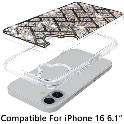 For Apple iPhone 17E /16E Bling Hybrid Shockproof Protective Design Stylish Glitter Finish Durable Grip Protection Case Cover