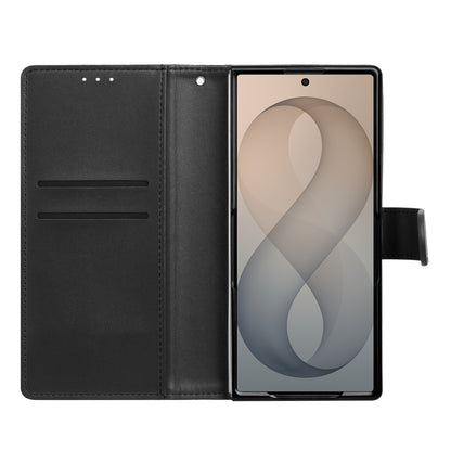 Phone Case for Samsung Galaxy Z Fold 8 Ultra Leather Wallet Folio Credit Card Holder with Magnetic Closure Wrist Strap Classic Flip Design Storage Slots Cover