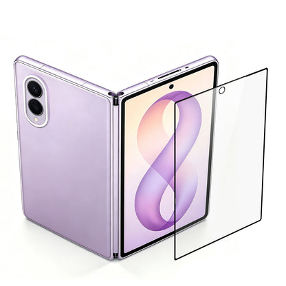 Screen Protector for Samsung Galaxy Z Fold 8 Premium Tempered Glass 9H Full Coverage HD Transparent Black Edged Shatter Bubble Free Resistant Durable Black