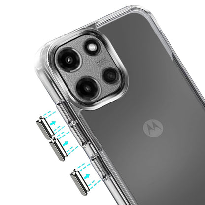 For Motorola Moto G 5G 2025 Shockproof Slim Crystal Clear Transparent Hybrid Cover with Enhanced Drop Protection Case Cover Transparent
