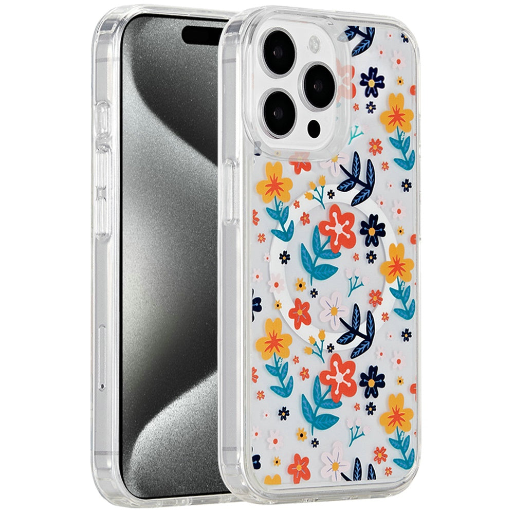 For Apple iPhone 16 Pro Max (6.9") Premium Cute Pattern Design Magnetic Durable Shockproof SlimTPU Hard Back [Compatible with Magsafe] Case Cover