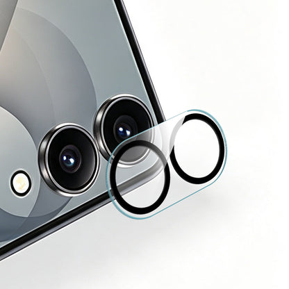 Camera Lens Protector for Samsung Galaxy Z Flip 8 Camera Lens Protector Tempered Glass Transaprent Black Edge Case-Friendly Ultra-Thin Black