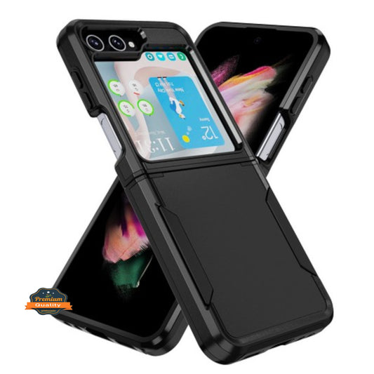 Phone Case Cover for Motorola Razr 2026 Hybrid Shockproof Rugged Heavy-Duty Dual Layer Rubber TPU+ PC Military-Grade Defender Cover Black