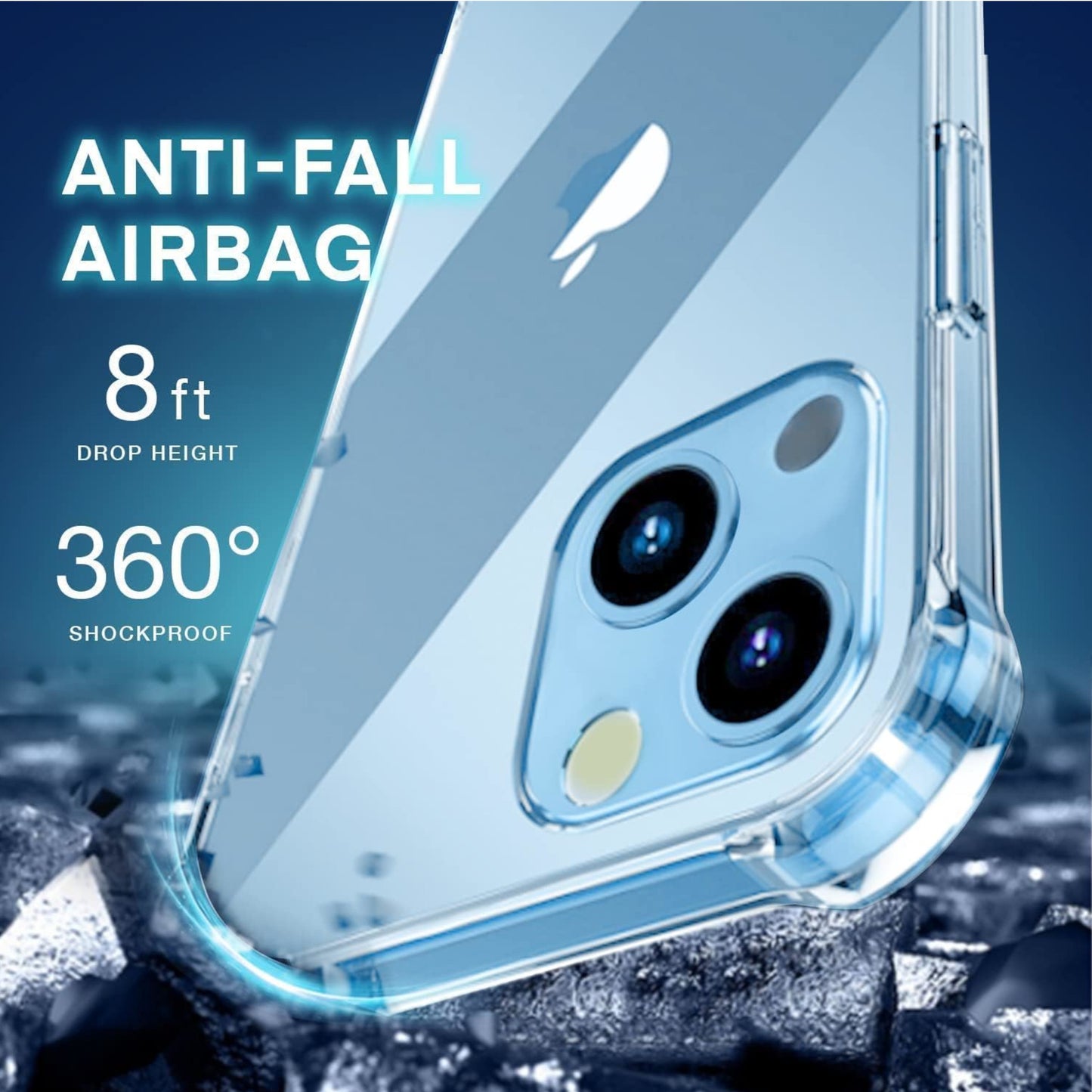 For Apple iPhone 15 Pro (6.1") Hybrid Transparent 3in1 Corner Tough Durable Detachable Shockproof Frame Hard PC + TPU  Phone Case Cover