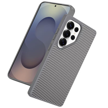 For Samsung Galaxy S26 Ultra Carbon Fiber Design with Magnetic HQ 2.0mm Thick Hybrid Shockproof Rubber Hard PC Case Cover