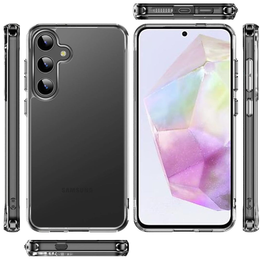 For Samsung Galaxy S21 FE /Fan Edition Shockproof Slim Crystal Clear Transparent Hybrid Cover with Enhanced Drop Protection Case Cover Transparent