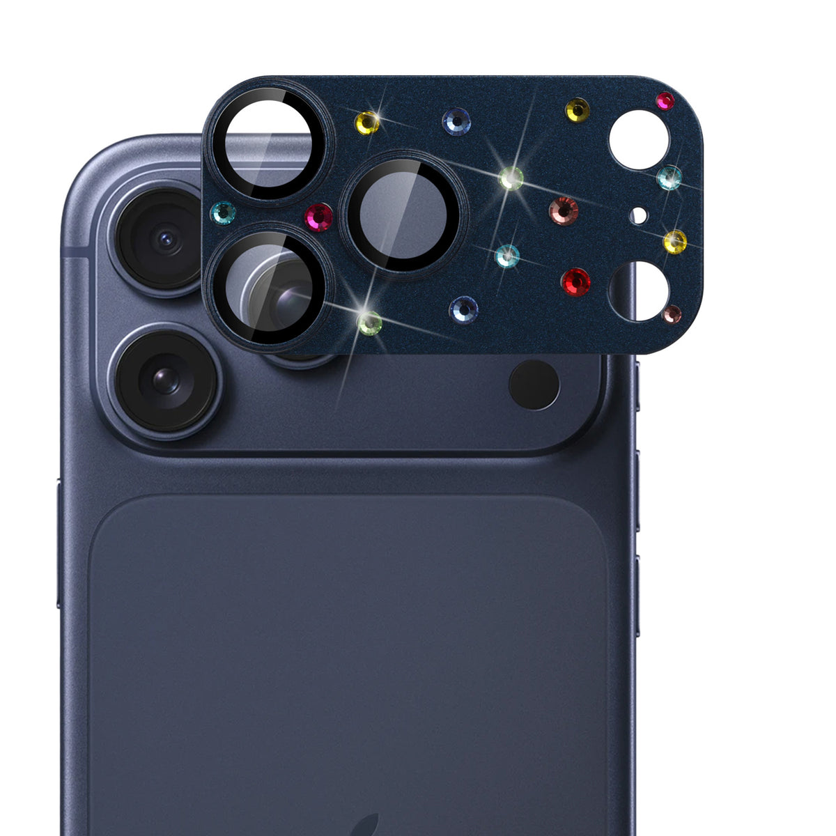 Camera Lens Protector for Apple iPhone 17 Pro Diamond Metal Tempered Glass Camera Lens Protector Bling Rhinestone Decorative Camera Protection Design