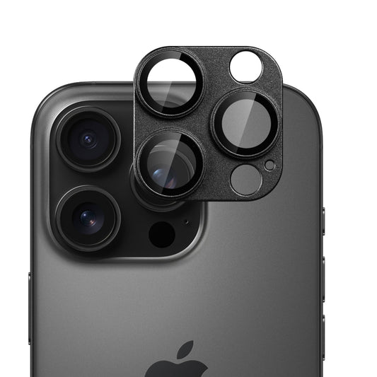 Camera Lens Protector for Apple iPhone 16 Pro Camera Lens Protector Tempered Glass Metal Frame Scratch Resistant HD Clear Precision Fit
