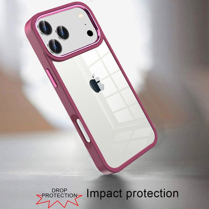 Transparent Thick Acrylic Hybrid Metal Buttons Shockproof Rubber TPU Slim Durable Grip Protective