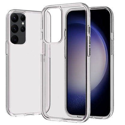 For Samsung Galaxy S24 Transparent Shock Absorption PC + TPU Rubber Gel Thick 3mm Hybrid Silicone Slim Fit Back Case Cover Smoke