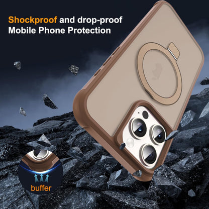 For Apple iPhone 17 AIR Translucent Matte Finish, MagSafe Compatible, Built-in Ring Stand, Shockproof Protective Back Case Cover