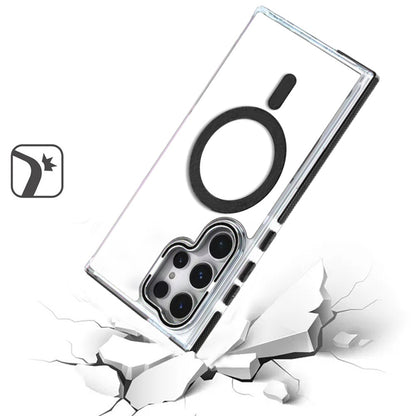 For Apple iPhone 17E /16E Hybrid Clear Back Case with Invisible Camera Bracket Stand, MagSafe Magnetic Circle, Shockproof Color Frame Case Cover