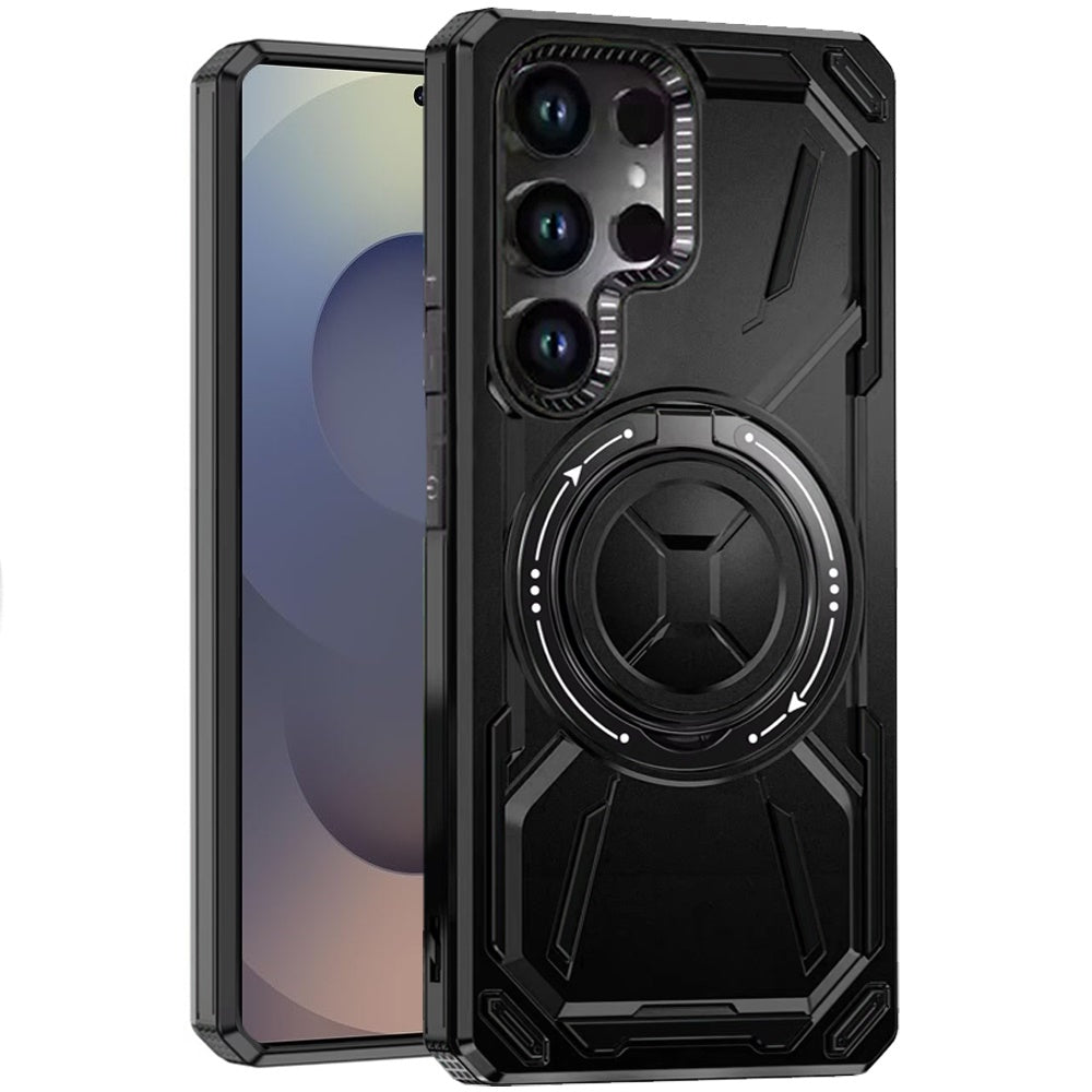 For Samsung Galaxy S26 Ultra Hybrid Magnetic Ring and 360° Rotational Kickstand with MagSafe Compatible, Military Grade Drop Protection Case Cover