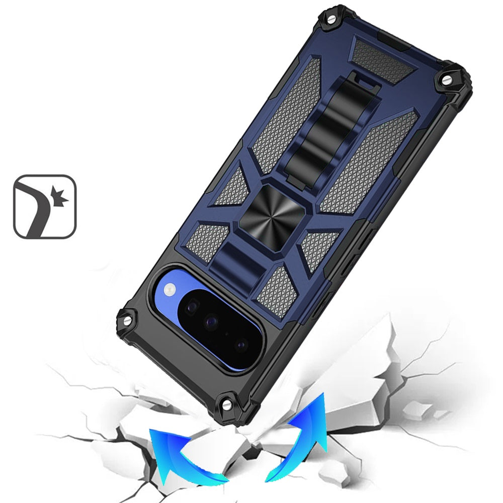 Phone Case for Google Pixel 11 / 11 Pro Built in Magnetic Hiden Kickstand Shockproof Rugged Armor Grip Hybrid Heavy Duty Anti Slip Protective Style Cover