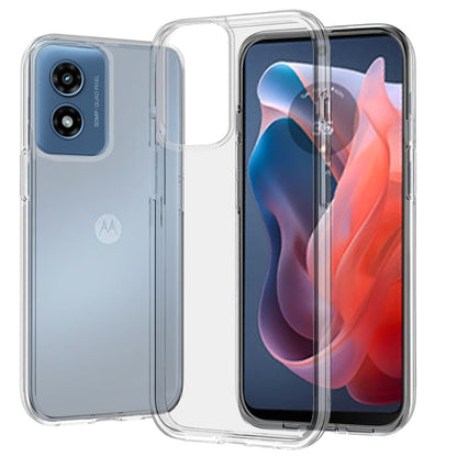 Standard for Motorola Moto G Play 2024 4G LTE Motorola Moto G Play 2024 Transparent Shock Absorption Thick TPU Rubber Ultra Thick Hybrid Silicone Protective Slim Back Cover Clear