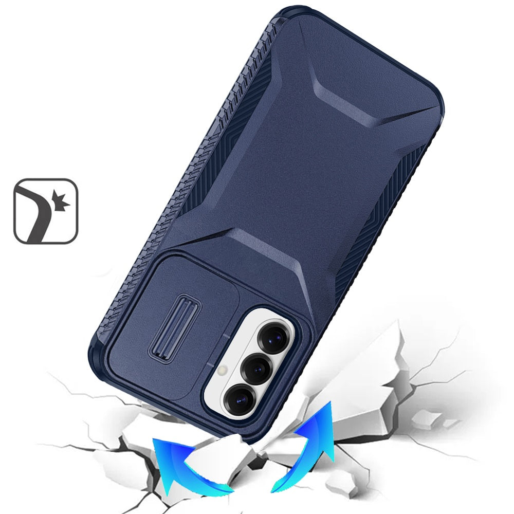 For Samsung Galaxy S26+ / S26 Plus Slim Fit Shockproof Hybrid with Slide Camera Window Covering, Rugged Tpu Silicone Hard PC Bumper Case Cover