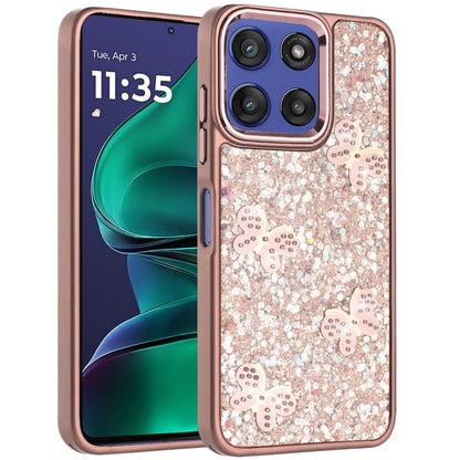 For Motorola Moto G Stylus 5G 2026 /2025 Cute Butterfly Crystal Diamond Glitter Case Sparkle Bling Frame Metallic Edges, Shimmer TPU Hybrid Case Cover