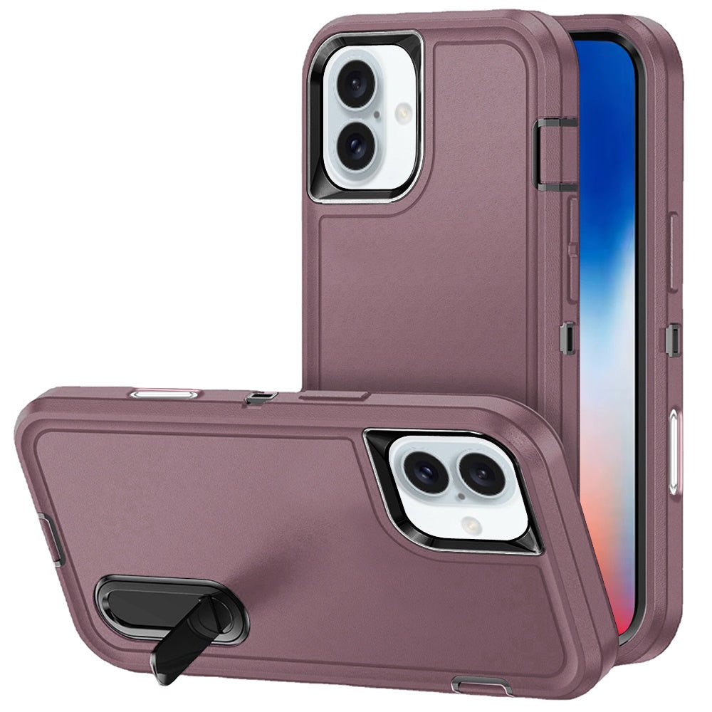 For Samsung Galaxy S26 Hybrid 3 Layers Hard 3in1 Shockproof with Kickstand Heavy Duty Hard TPU Rubber Anti-Drop Case Cover